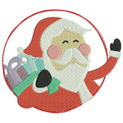 Stickdatei - Weihnachtsmann winkend